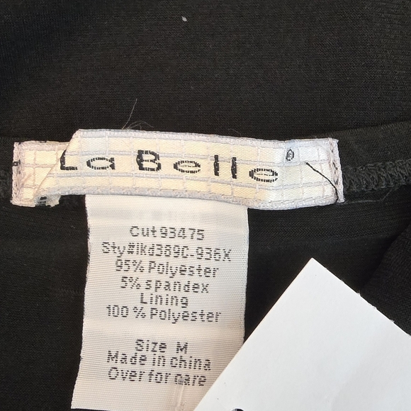 $5 Labelle Womens Beaded Asymmetrical Fitted Top Sheath Dress Black Medium - Picture 7 of 11